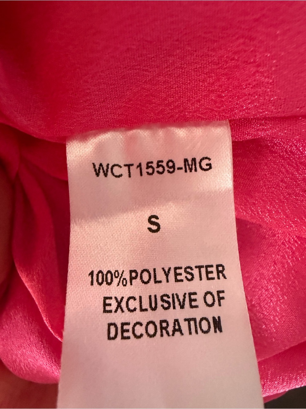 THML Bright Pink Smocked Ruffle Neck Dress - Picture 6 of 6
